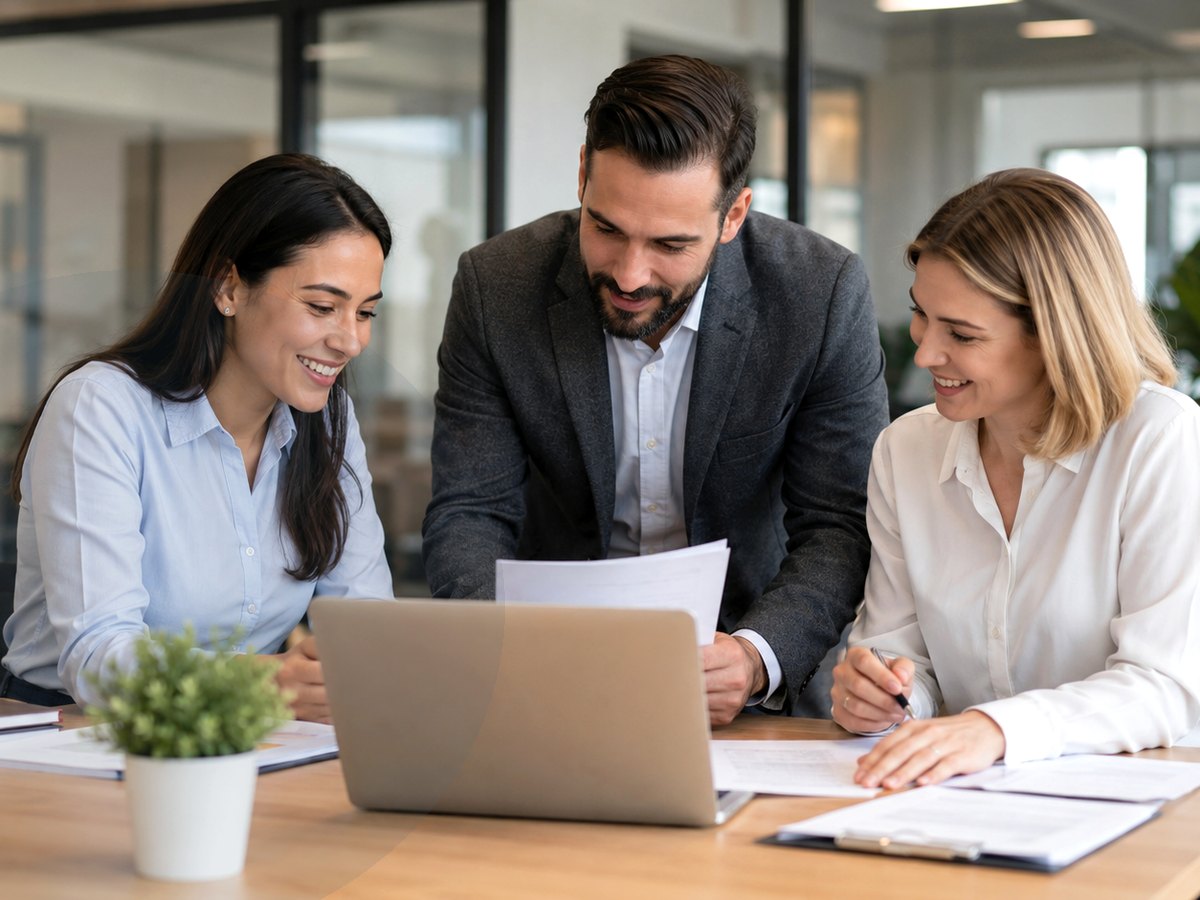 Échange calme autour de documents administratifs